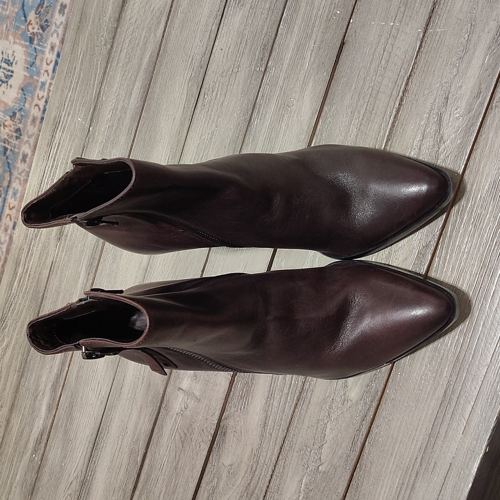New Naturalizer Freya Leather Booties In Dark Brown Size Woman's 10 - Picture 9 of 14